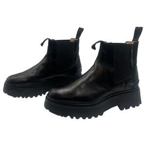 All Saints Arlo Chelsea Lug Sole Chunky Platform Ankle Boots Booties Black Sz 7